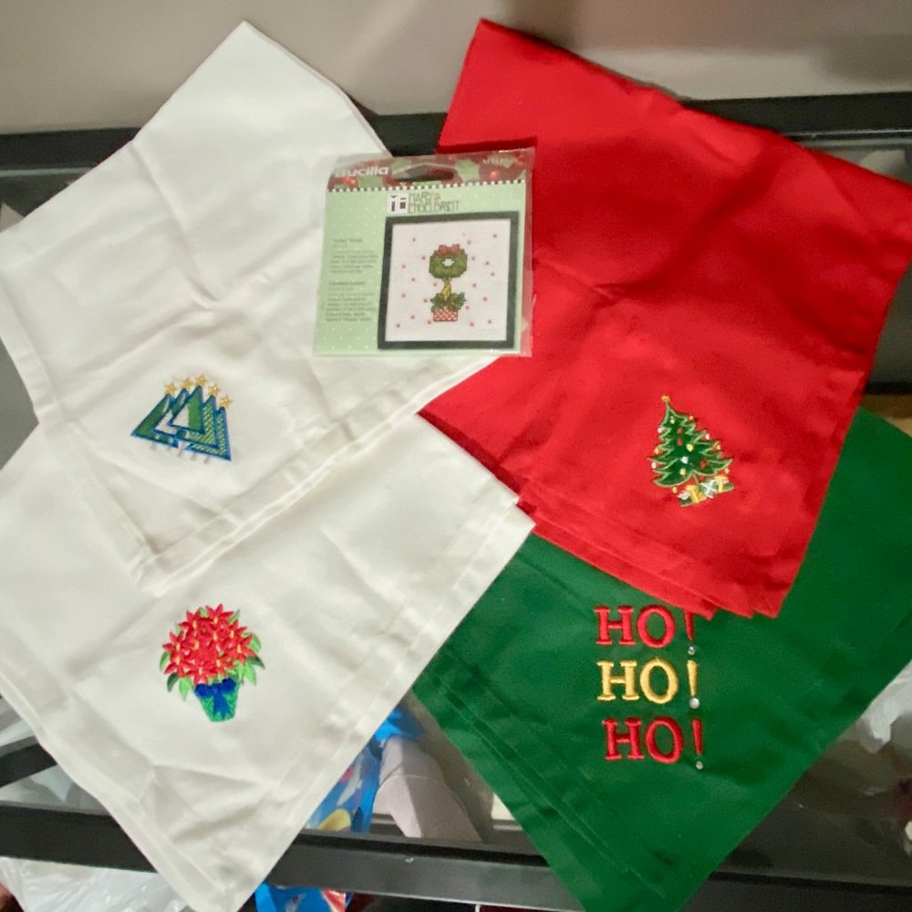 Bundle Christmas Holiday XMAS ME Topiary Wreath Cross Stitch 4 Embroider…